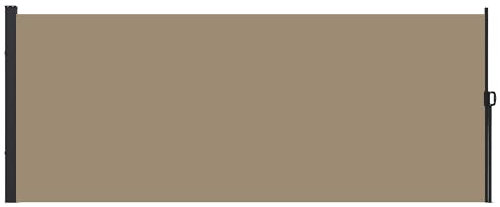 Outsunny Retractable Side Awning, Garden Privacy Screen Divider, Full Cassette Wind Breaker for Hot Tub, Balcony, Terrace, Pool, 400 x 180cm, Khaki