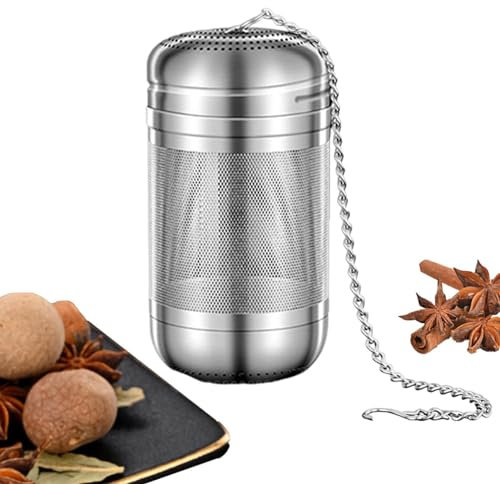 di spezie – Sfera di spezie in acciaio inox, colino per tè sfuso, uova da tè a maglia extra fine, diffusori riutilizzabili per sacchetti di tè