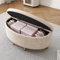 Sapgaks Banc rembourré avec espace de rangement, boîte de rangement en velours, repose-pieds avec pieds en métal, convient pour couloir, salon, chambre à coucher, 90 x 40 x 42 cm, beige
