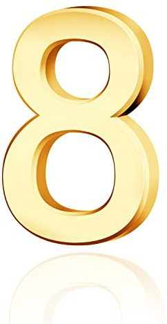 Lotsdonxia Self-Adhesive 3D House Numbers 0-9, Waterproof ABS Door Number Stickers, Modern Mirror Finish Address Numbers for House, Flat, Hotel Room, Mailbox, Office & Street Sign