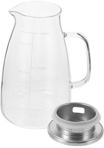 GRIRIW Bicchiere Capacità Per Fredda Brocca Per Succo e Bevande Per Frigorifero Borosilicato Per Casa e Occasioni Sociali