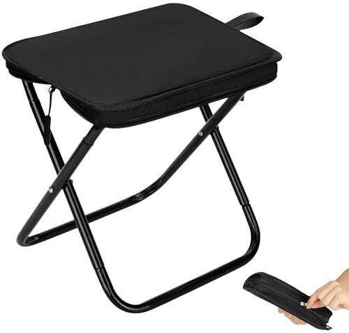 SUNOYA Sgabello da campeggio, pieghevole, portatile, pieghevole, mini sgabello pieghevole, per escursioni, pesca, giardinaggio