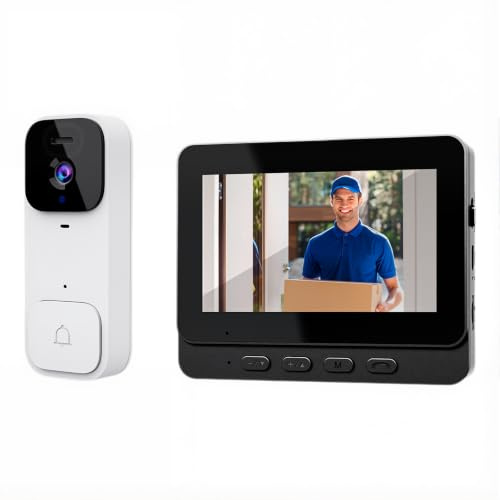 SproutSage X7 Smart Video Doorbell for Home Use with Display Screen, Wireless Intercom, and High-Definition Video Surveillance