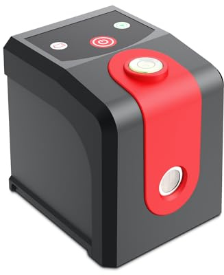 Uadme Niveau Laser Portable, Niveau Autonivelant avec Batterie Rechargeable, 2 Lignes Croix, Imperméable pour une Installation de Carreaux et de Plafond