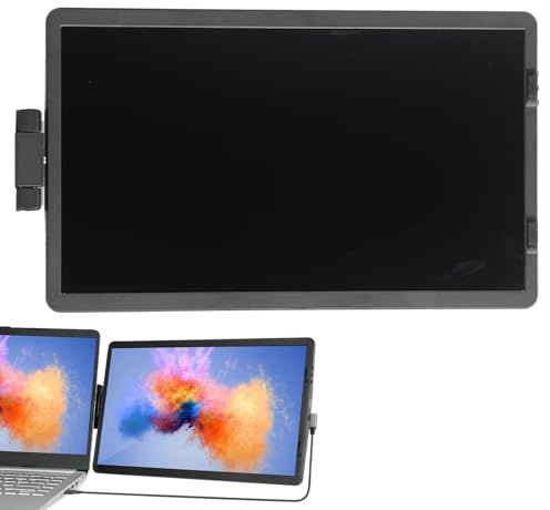 Genérico Bärbar utökad bildskärm för bärbar dator, ytterligare 35,8 cm - 1080 P roterande extern bildskärm med 2 portar | för resor, konferensbord, företag