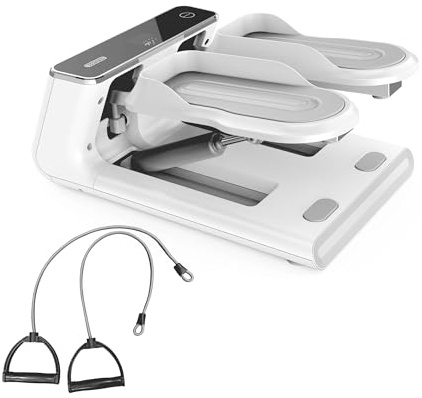 Mini stepper per scale con bande di resistenza, capacità di 150 kg, macchina per la casa, display a LED, attrezzatura per fitness cardio compatto per allenamento a casa