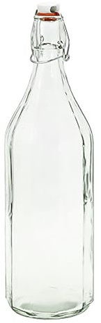 Tala 1000 ml Classic Airtight Lever Arm Cordial Bottle, Traditional Vintage Glass Bottles for Making Homemade Cordial and Drinks, ideal for serving Tap water at the table