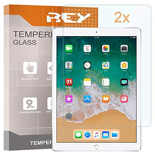 REY Pack 2X Pellicola salvaschermo per Apple iPad PRO 10.5 (2017-2019) - iPad Air 2019 10.5, Pellicole salvaschermo Vetro Temperato 9H+, di qualità Premium Tablet