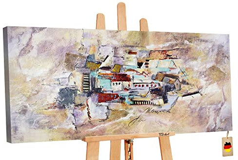 YS Pintura Pintada a Mano «Progreso» | Pinturas Acrílicas sobre Lienzo | Pintura Moderna | Pintura de Pared | Cuadro Pintado a Mano