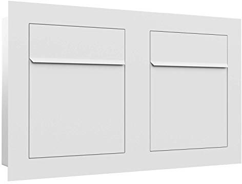 Unterputz Briefkasten - Einbaubriefkasten Bari for Two in Weiß