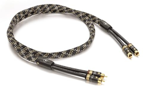 VIABLUE NF-S1 Silver Quattro Cinchkabel * Analog/NF * Audiokabel * Twist * 1 Stück * 4-Fach Abschirmung * Verzinnte OFC Litzen * T6s Cinchstecker (RCA) * Splitter * 300 cm * 3.0 m