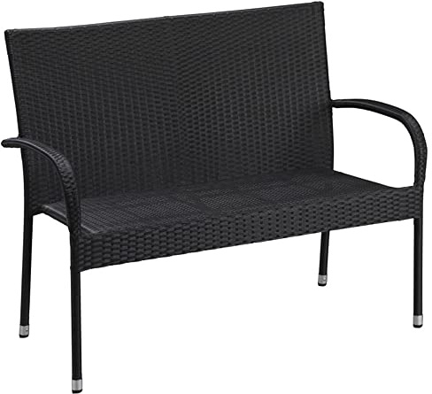 dasmöbelwerk Gartenbank Bank Polyrattan Palermo 2er Sitzbank Rattan Gartenmöbel Rattanmöbel