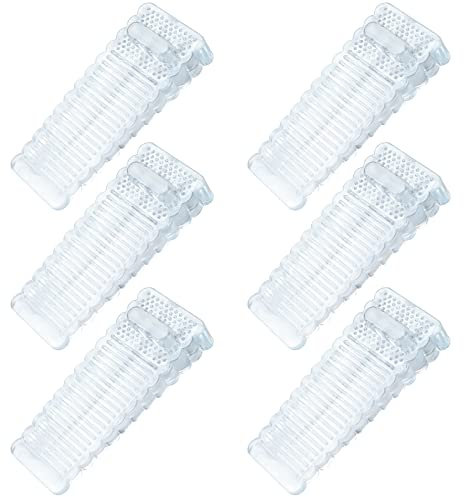 Fermaporta in Gomma 6Pcs,SUPRROW Cuneo Ferma Porta e Finestra,Antiscivolo Protezioni Ferma Porta da Pavimento per Porta Interne e Finestre Casa Ufficio-Trasparente