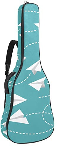 Akustikgitarre Tasche Wasserdicht Gitarre Rucksack Dicke Weich Gepolstert Schwarz Weiß Geometrie Konzertgitarre Tasche, Farbe4, 42.9x16.9x4.7 in, Taschen-Organizer