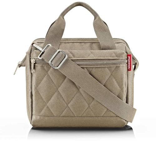 reisenthel allrounder cross rhombus olive – Kleine Crossbody Bag mit abnehmbarem und verstellbarem Schultergurt – Aus wasserabweisendem Material