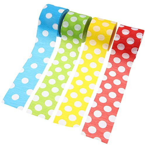 TOYANDONA 8rollen Krepppapier-luftschlangen Gepunktetes Papier Für Hochzeitsdekorationen Und Partys Diy-dekoration Mit Buntem Krepppapier