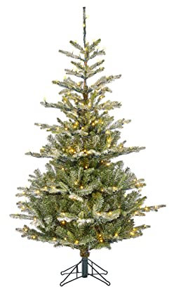 Black Box Trees Celtis Künstlicher Weihnachtsbaum mit LED-Beleuchtung – H185 x Ø112 cm – Grün mit Frostoptik