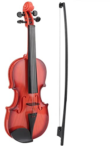 Violino Giocattolo Giocattolo Musicale Strumento di Intrattenimento per Bambini Giocattolo di Violino Acustico Simulato Stringa Musicale Principiante Sviluppa Pratica (Marrone