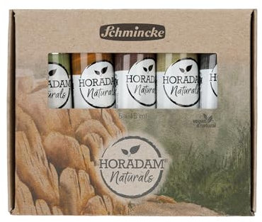 Schmincke - Horadam Naturals, Set Mineralisch, 5 x 15 ml Tuben, 86002097, feinste vegane Wasserfarbe, natürliche mineralische Pigmente, Verbindung Aquarell und Gouache