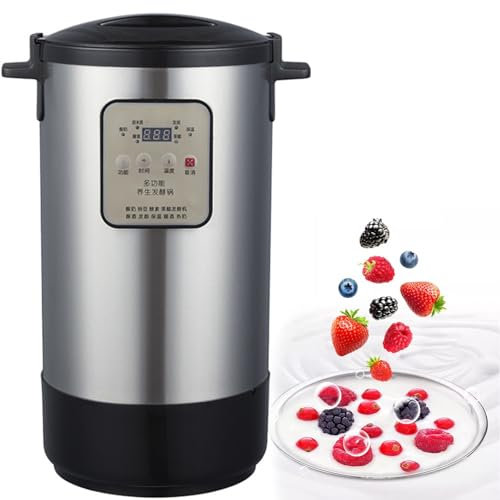Yogurtera de 12 litros Fermentador Inteligente de Acero Inoxidable Máquina Fermentadora Eléctrica Control de Tiempo y Temperatura para Cocina Comercial