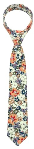 Mantieqingway Floral Ties for Boys, Cotton Floral Boys/Girls Ties, Neckties For Kids Wedding, Graduation, School Uniforms
