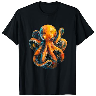 Océano Animales Acuarista Colorido Pulpo Kraken Camiseta