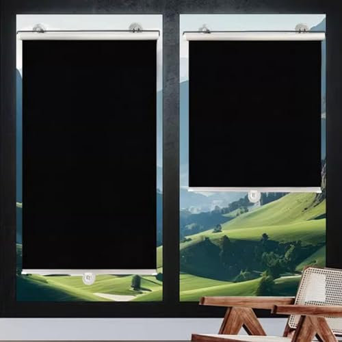 jiajulashou123 Rollos mit Saugnäpf Isolations Sonnenschutz Rollos UV-Schutz Verdunkelungsrollos Fensterrollo Rollo Tragbare Sonnenschutzrollos für Auto,Zuhause (68cmx125cm(26.8inx49.2in))