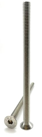 Vis M6 x 100 mm BTR à tête fraisée en acier inoxydable A2 | Ø 6 x 100 mm - M6 x 100 mm | Vis Allen FHC (clé Allen) ISO 10642/DIN 7991 | Vis A2 en acier inoxydable (V2A/304) : Lot de 5 - Premium