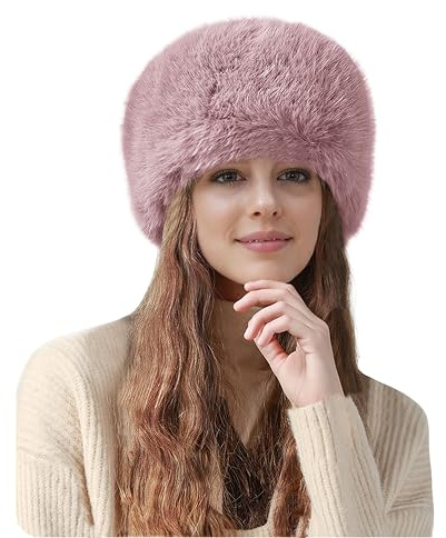 Lina & Lily Mütze Damen Winter aus Kunstfell mit Innenfutter