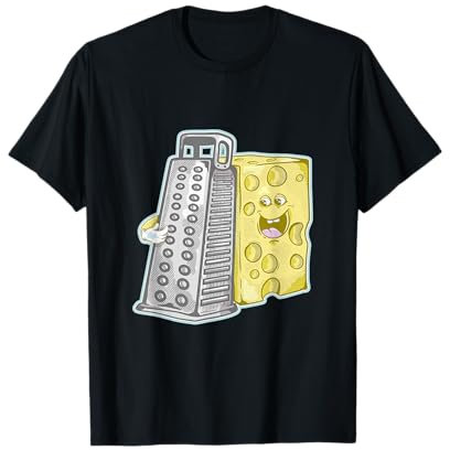 Grating cheese funny block of cheese and a cheese grater T-Shirt