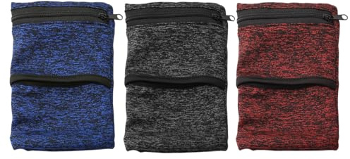 3-Teilige Sport-Handgelenktasche, Reißverschluss-Handgelenkschlaufe, Tragbarer Brieftaschen-Kartenhalter, Schweißabsorbierendes Sportarmband, Geeignet Für Fußball, Basketball, Laufen Und Fitness