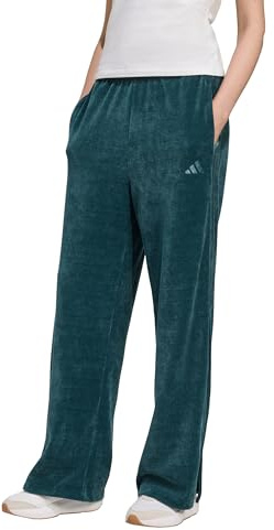 Adidas Women's House of Tiro Velour Open Hem Pants, Aurora Ivy, Medium