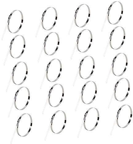 Angoily 100pcs Stainless Steel Zip Ties Self Locking Cable Ties Heavy Duty Metal for Chain Link Fence Parts