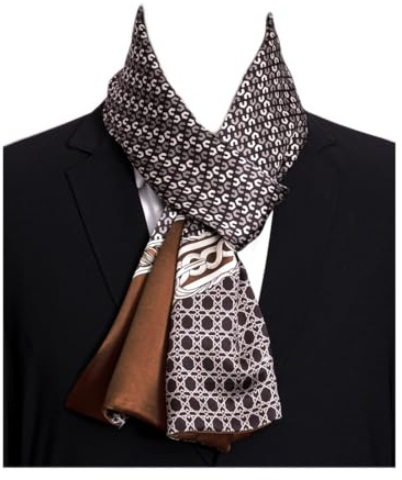 Pupatuch Halstuch Herren 100% Seide Schal Vintage Pattern Seidenschal Herrenschal