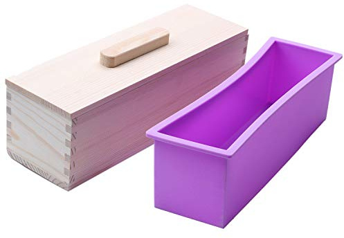 Rektangulär tvålform med silikonfoder hölje limpa tvålform verktyg gör-det-själv tvål ljus form 1 200 g formar byggsats verktyg