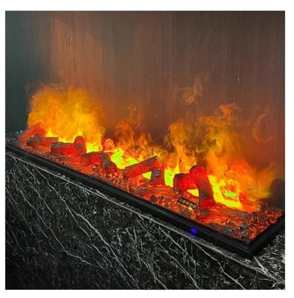 XXAD553TY Chimenea de Pared Chimenea de Vapor de Agua y carbón con simulación 3D, empotrada, atomizadora, Ajuste de Llama y Control Remoto. Chimenea(Medio)