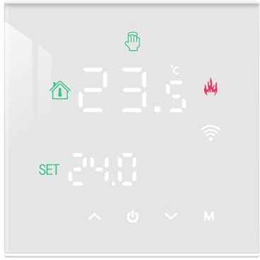 Jackfru Termostato intelligente WiFi 3A per caldaia riscaldamento a pavimento, termostato digitale LCD, programmabile, compatibile con Alexa, Google Home