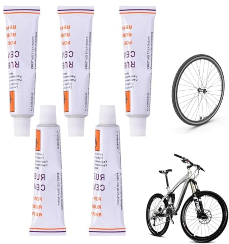 5PCS Tire Plug Glue,Tyre Glue Rubber Repair,Bike Tyre Repair Kit,Rubber Cement G-lue,Tire Solution For Quick Fixes,Waterproof And Durable,For Bicycle Motorcycle Tires,R-ubber Puncture R-epair Tools