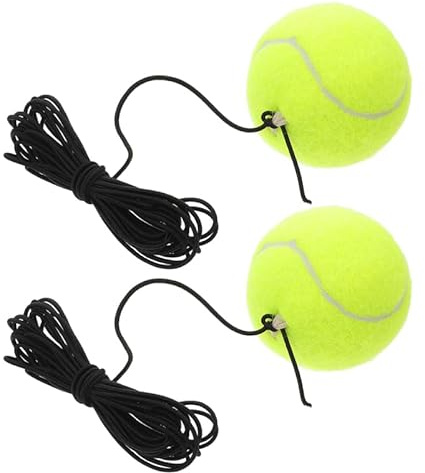 BESPORTBLE 2-Teiliges Tennis Trainingsset Mit Elastischem Seil Tennisball Mit Schnur FüR Einzelspieler Tennis-Selbsttrainingsball Zur Verbesserung Von Koordination Und ReaktionsfäHigkeit