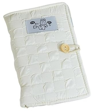 DVMSIEF Handbok med lösa blad tygnudlar, liten fräsch stil, enkel flicka-kvadratiska lösa blad handbok (A6-14)