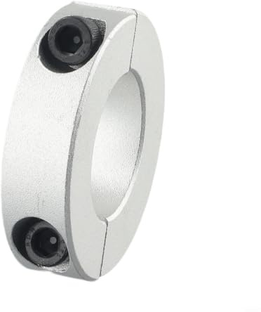 Moliuoly Tvådelad vågklämma av aluminiumlegering, dubbelslits spännring för vågor och drivning med skruvar, silver, inre Ø 12 mm, 1 st, för maskinteknik (30 mm)