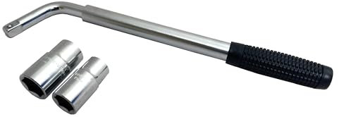 Sakura SS5324 - Supporto per Ruota Auto, Manico Estensibile, Dimensioni bussole 17 mm, 19 mm, 21 mm, 23 mm, Compatibile con Tutti i Veicoli Standard