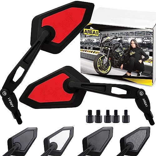 Rückspiegel Set kompatibel mit KTM Duke 125, 200, 690, Duke R / 2x Spiegel kompatibel mit KTM 620 E Duke (V33)