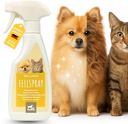 EMMA Entfilzungsspray Hund & Katze 250 ml – Fellpflege Spray | Knotenlöser, Detangler & Kämmhilfe für Langhaar, Kurzhaar, Unterwolle und Fellwechsel – auch für Welpen