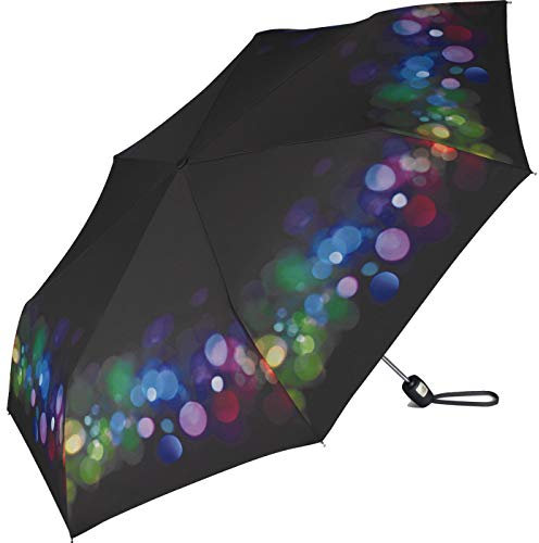 Pierre Cardin Funky Glitter Regenschirm, Schwarz, 92 cm, Schwarz, 92 cm
