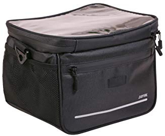 Zéfal Sac de Guidon 7L Handlebar Bag-Amovible et Résistant à l'eau-Fixation Clipsable Universelle Sacoche de vélo Cyclisme, Noir, 7 litres
