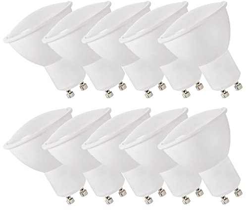 NCC-Licht Lot de 10 ampoules LED à réflecteur 1,5 W = 22 W GU10 120 lm Blanc froid 6000 K 120°