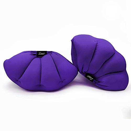 2er Set Fuß Aufzug Schaumstoff Beinauflage Kissen lindern Fuß Druck, Beinstützenkissen mit Griff, Fußstützkissen, Beinstütze und Handwärmer, 35x15cm,Lila