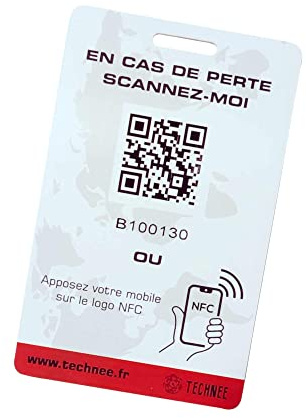 TECHNEE | Etiquette bagage connectée et sans contact (lot de 1)