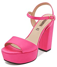QUEEN HELENA Sandalias con plataforma de tacón alto Casual Elegantes Mujer S2813, fucsia, 39 EU